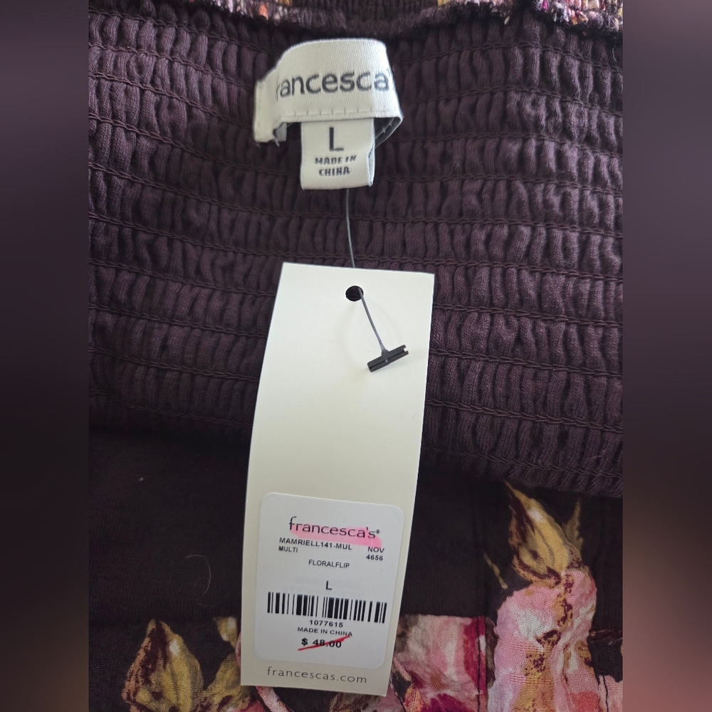 Francesca's Collections Floral Pleated Layered Mini Skort - Picture 8 of 9